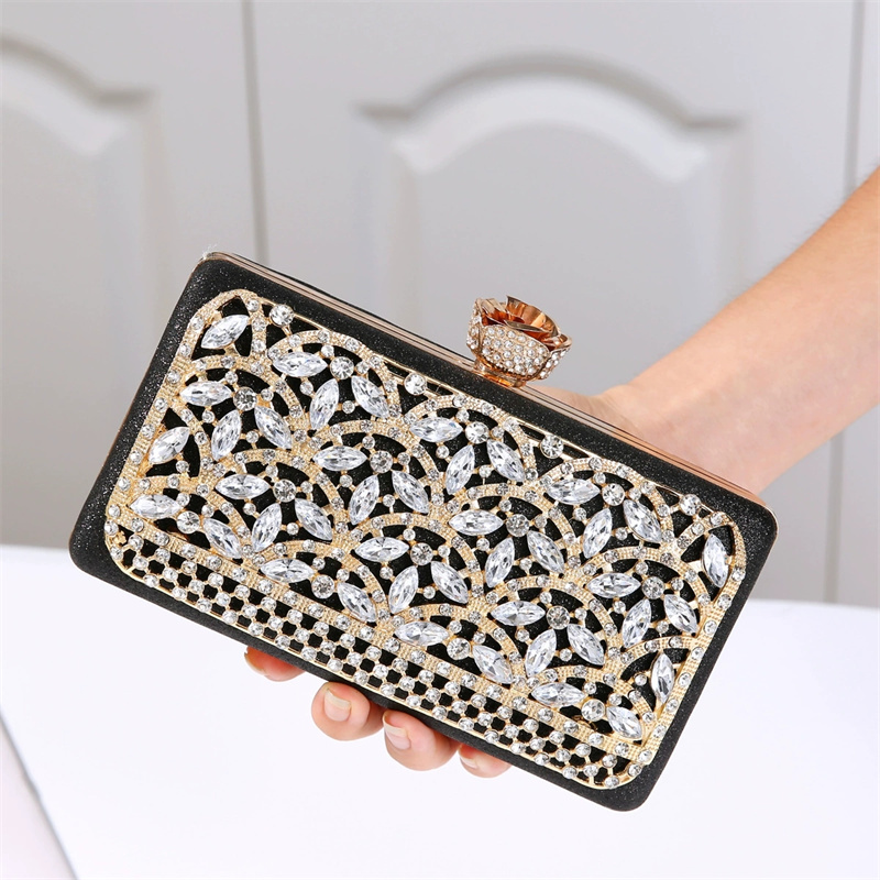 Luxury Bags Dubai - Tas Malam Bingkai Logam Berlian Mewah