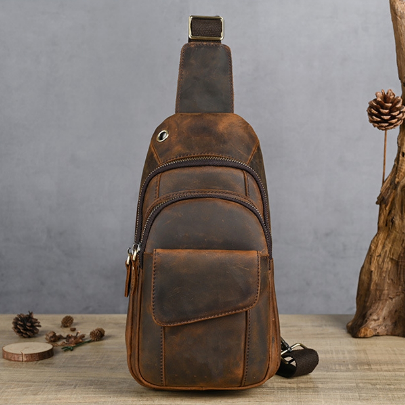 Luxury Bags With Zipper - Tas Dada Pria Multifungsi Mewah Desainer