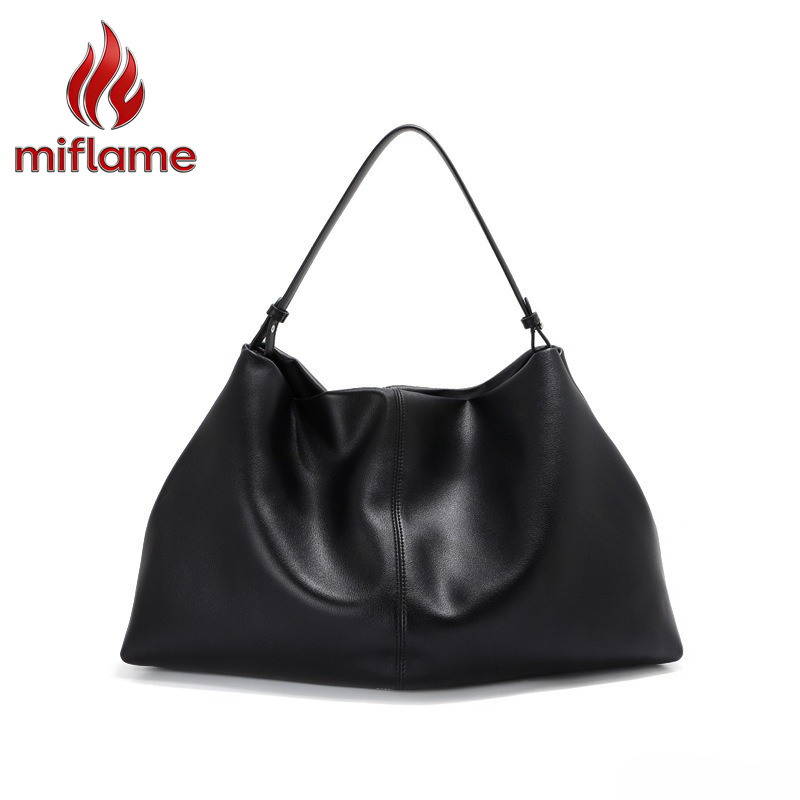 Quiet Luxury Bags Tote - Tas Selempang Kulit Asli untuk Wanita,