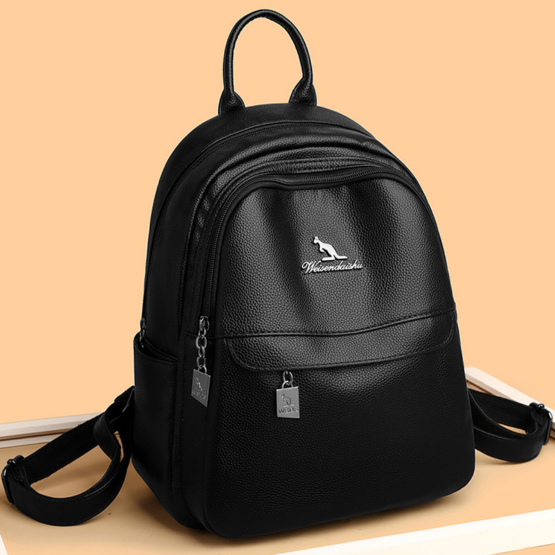 Luxury Bags With Zipper - Tas bahu wanita, ransel kulit kapasitas
