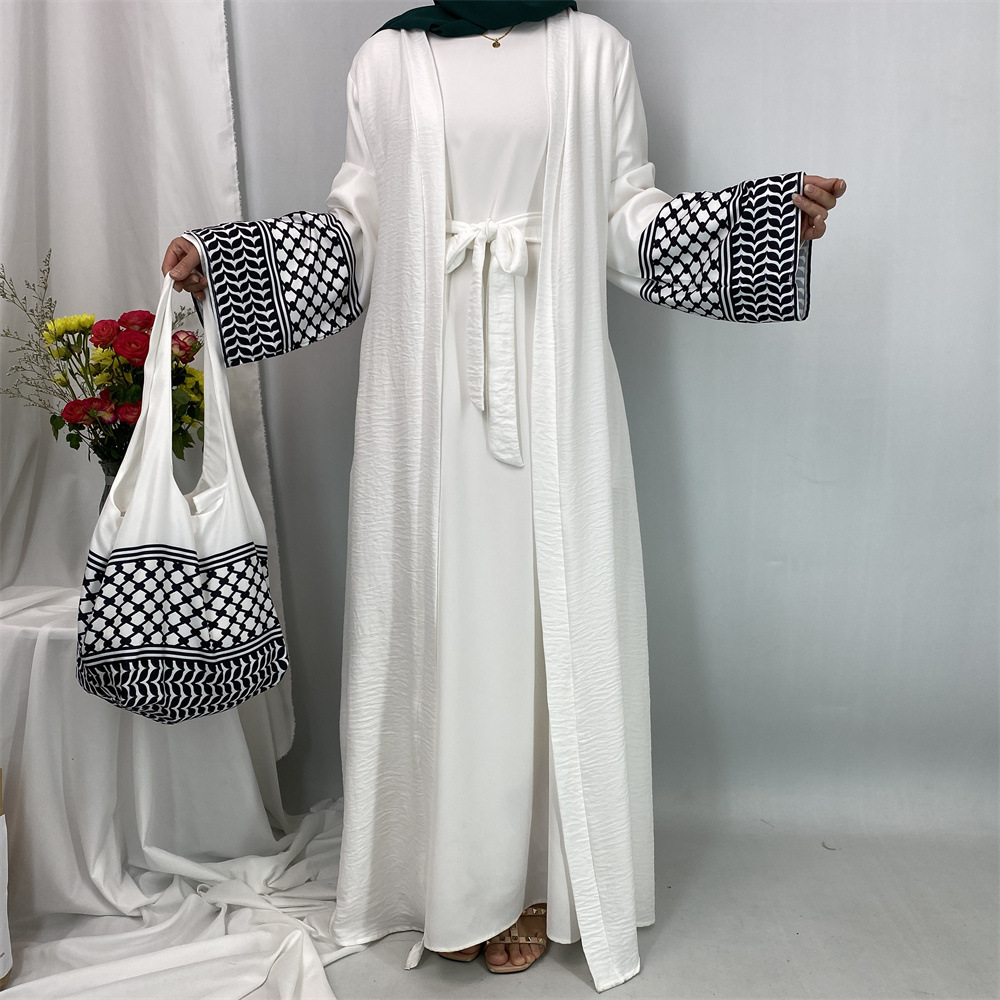 Luxury Bags Dubai - 2025 Ramadan Keffiyeh Abaya Kimono Bordir