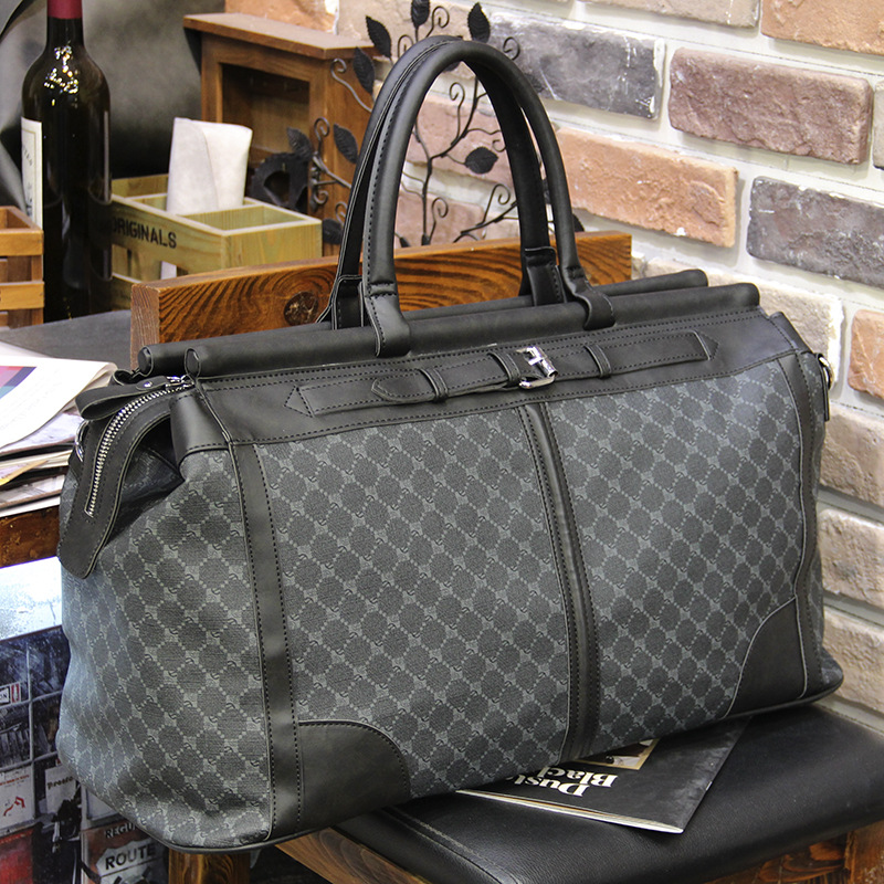 Luxury Bags Tote - Tas tangan pria, tas perjalanan kotak-kotak