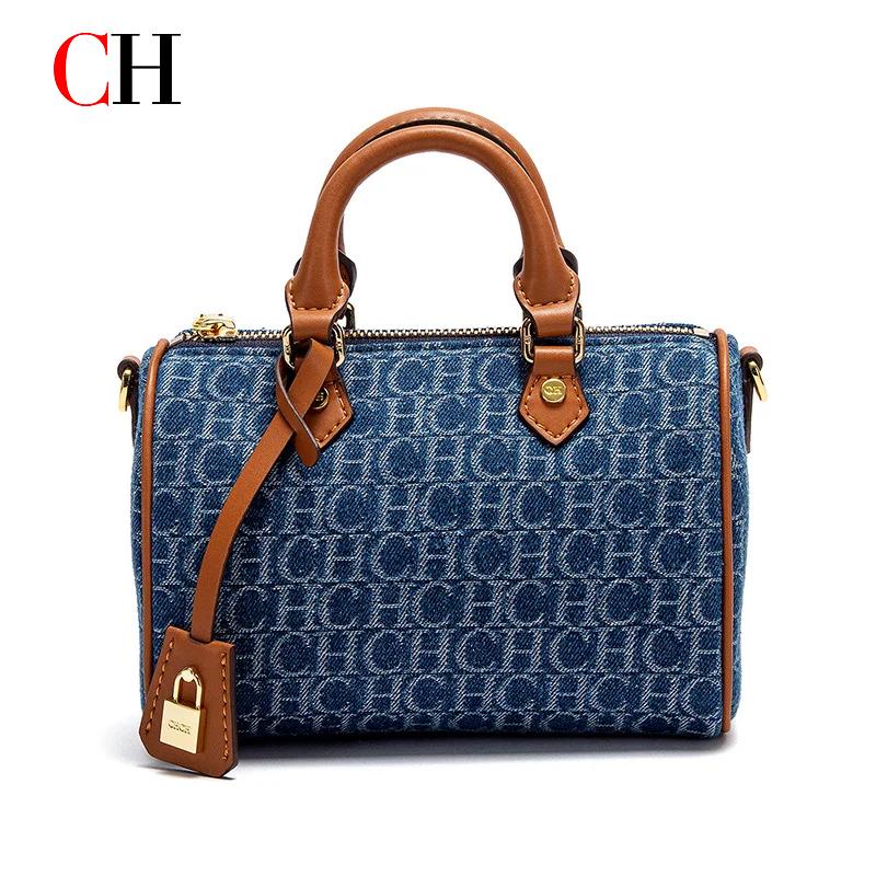Luxury Bags Denim - CH Vintage Denim Boston Bag untuk