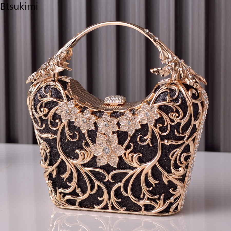 Luxury Bags Collection - Tas Malam Logam Berongga Tas Tangan