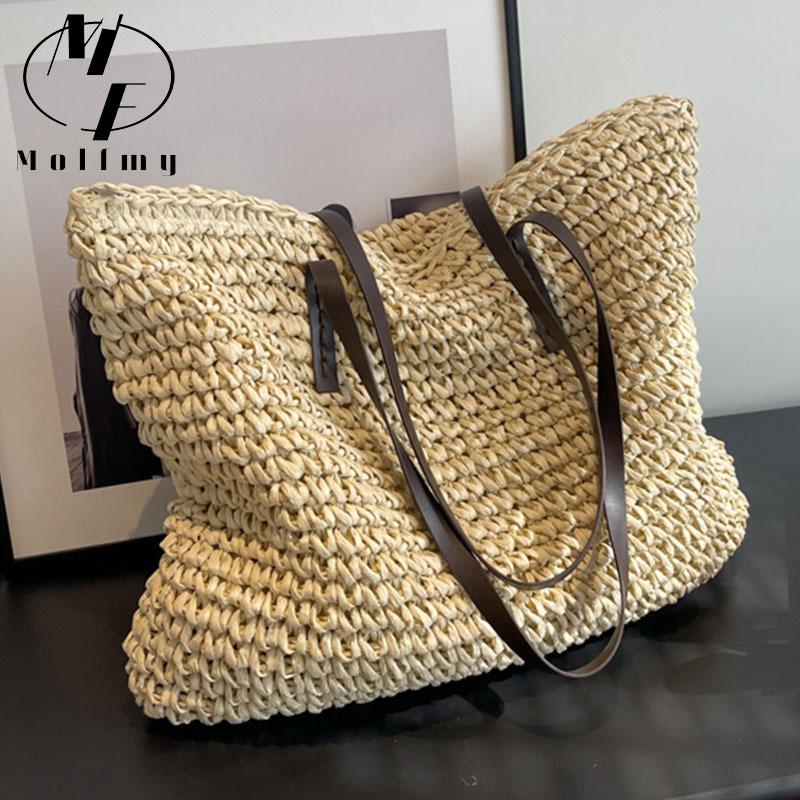 Luxury Bags Collection - Tas Tote Tenun Jerami Tas Tangan