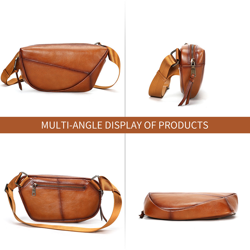 Saddle Bag Distressed - Tas dada pria kulit asli vintage