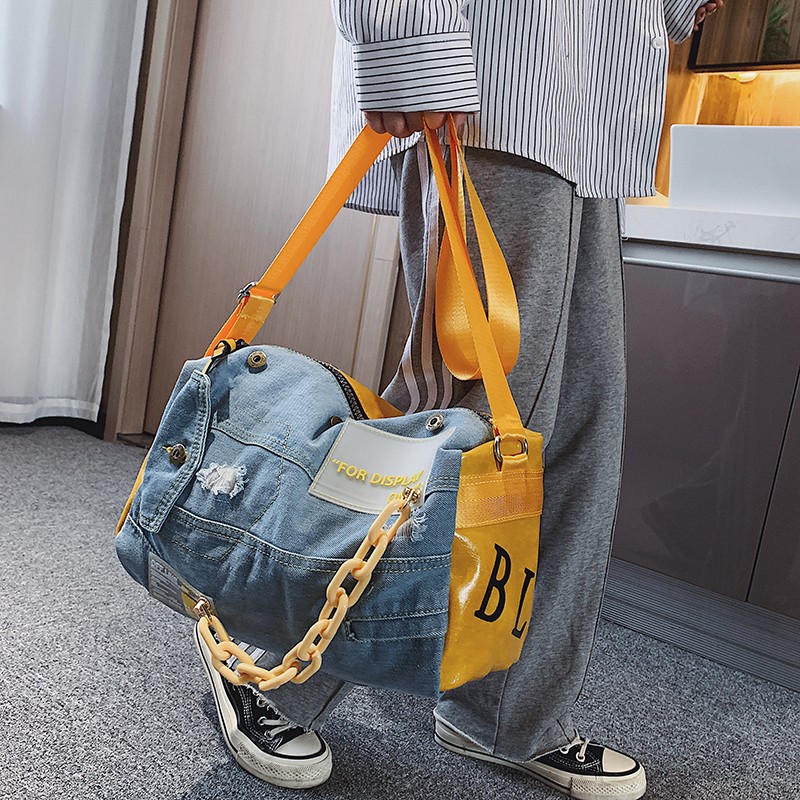 Tas bahu wanita Denim Fashion  - Luxury Bags Denim ulasan dan harga
