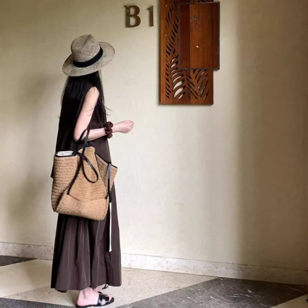 [Tas Tote Jerami Mewah Ringan] - Luxury Bags Must Have ulasan dan harga