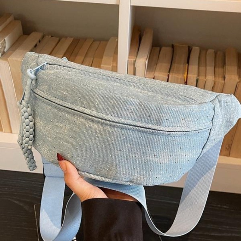 Tas pinggang olahraga luar rua - Luxury Bags Denim ulasan dan harga