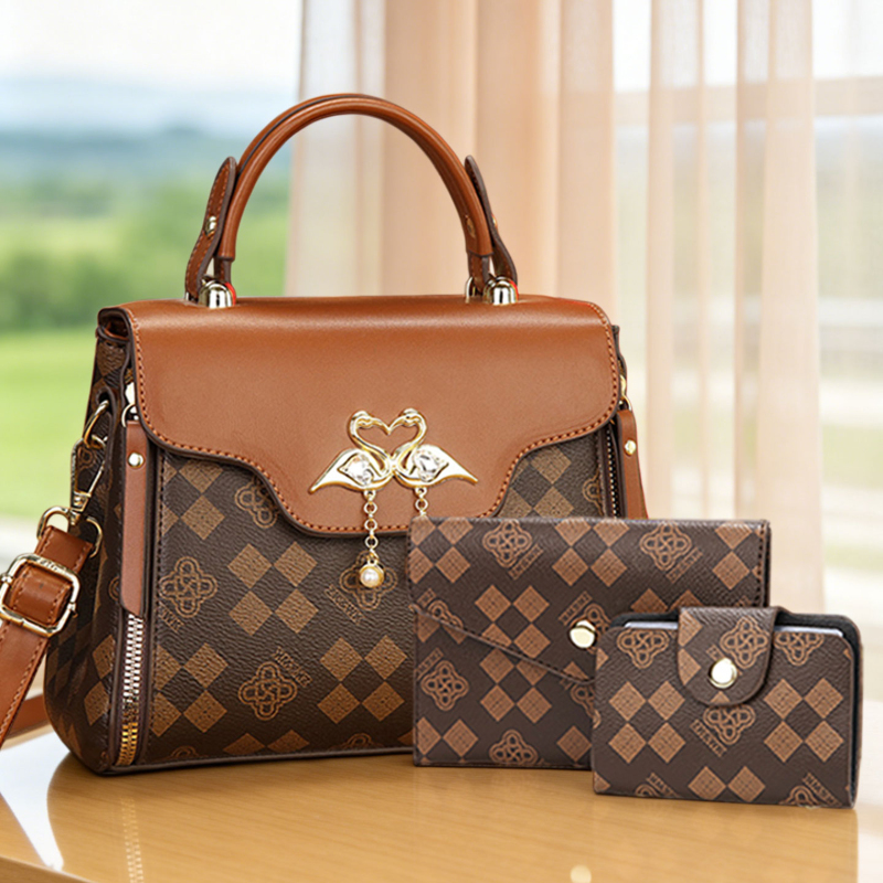 Set tas wanita 3-in-1, tas sel - Luxury Bags With Zipper ulasan dan harga