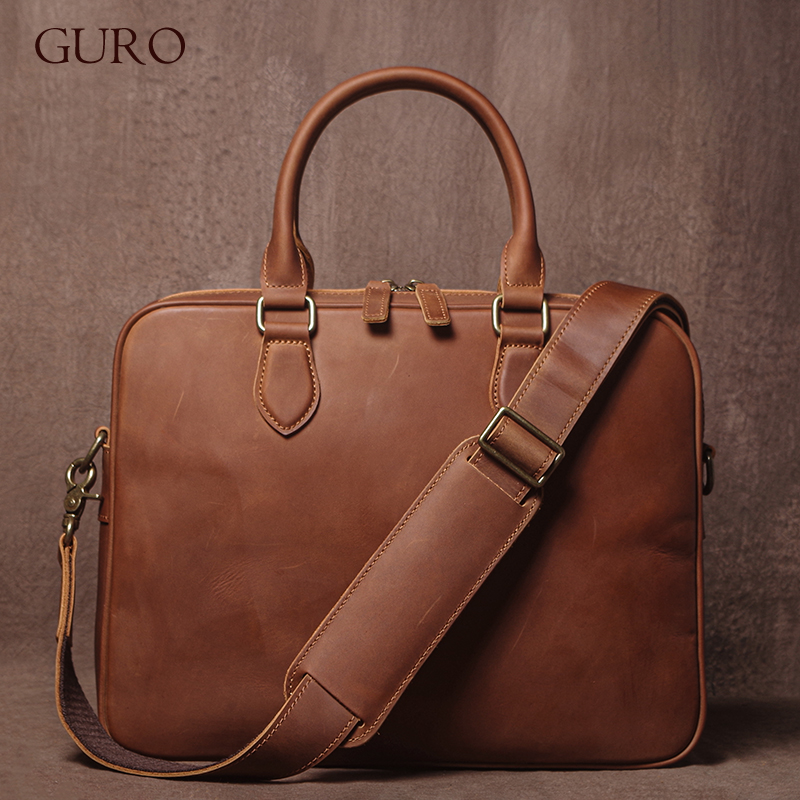 GURO Tas Kantor Kulit Sapi Kud - Luxury Bags Tote ulasan dan harga