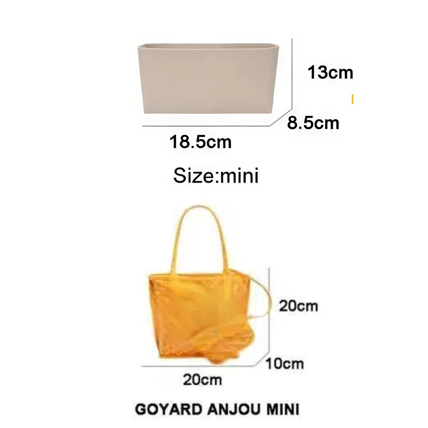 Kantong Sisipan Felt untuk Tas - Luxury Bags Goyard ulasan dan harga
